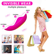 Birdsexy Wearable Panty Vibrator, Clitoris Stimulator with 10 Vibration Frequencies, Remote Control, Medical-Grade Silicone, Waterproof, Rose Red, PZG1023A-A5