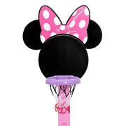 Delta Children Minnie Mouse Plastic Basketball Set, Adjustable Height 3.68-4.58 ft, Includes Basketball and Air Pump, Pink, TY86584MN-1057