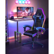 Bigzzia Gaming Chair, Ergonomic Video Game Chairs w/Pillow & Lumbar Support, Black/Green