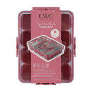 Cook With Color 8-Compartment Snackle Box Food Storage Container with Lids and Handle, Dishwasher Safe, Purple