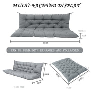 HONEY HOME Porch Swing Cushion, Waterproof, Fade Resistant, Gray, 60x40 in, 4in Thick High-Density Sponge