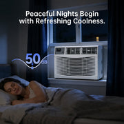 PhiloDeco 18000 BTU Window Air Conditioner, 1000 sq ft Coverage, LED Display, Remote Control, Dehumidifier, Fan, Quiet Operation, Energy Efficient, 24-Hour Timer, White