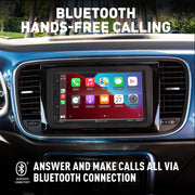 Planet Audio P70CPA Double Din Car Stereo with 7-Inch Touchscreen, Apple CarPlay, Android Auto, Bluetooth, Multi-Color Illumination, 85W x4 Audio Output