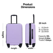 Travelhouse THCO1009LP Hardshell Carry on Luggage 20