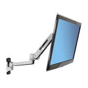 Ergotron LX Sit-Stand Wall Mount LCD Arm, Articulating Monitor Mount for Screens Up to 42 in, Supports 7 to 25 lbs, Polished Aluminum, 45-353-026