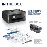 Brother MFC-J1010DW Wireless Color Inkjet All-in-One Printer, Black