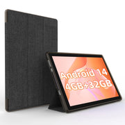IWEGGO 7 Inch Tablet with Android 14 4GB RAM, 32GB Storage, IPS Eye Protection Display, Dual Cameras, Wi-Fi 6, Type-C Port with Protective Case