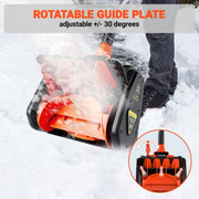 Voltask SS-40B Cordless Snow Shovel, 48V Brushless Motor, Dual 24V Lithium Batteries, 13.5-Inch Clearing Width, Adjustable Directional Plate, Ergonomic Handle, Lightweight, Quiet Operation