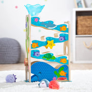 Melissa & Doug 30736 Rollables Wooden Ocean Slide Infant and Toddler Toy (5 Pieces)