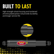 Monroe Reflex Suspension Shock Absorber, Monotube Technology, Chrome-Plated Piston Rod, Rear, Fits Chevrolet Silverado 1500 and GMC Sierra 1500, 2007-2023, 911533