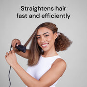 L'ANGE HAIR Smooth-It 2-in-1 Digital Hair Straightening Comb with Adjustable Temperature, Negative Ion Technology, Protective Heat Shield, Dual Voltage, Black