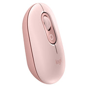 Logitech POP Compact Wireless Mouse, Bluetooth, Pink, Ambidextrous, SilentTouch Technology