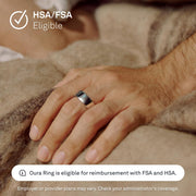Oura Ring 4 Smart Ring, All-Titanium Durable Design, Silver, Size 12, Sleep and Health Monitoring, Up to 8 Days Battery Life, JZ90-54217-12