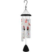 Carson Home Accent Cardinals Appear Picturesque Sonnet Wind Chime, 36-Inch Powder-Coated Aluminum Tubes, Black, 63099