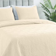 JUSTLET SE-CG3JT-14 Lightweight Quilts Summer Bedspreads, Full/Queen, Beige