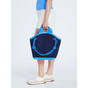 Free Assembly Womens Canvas Tote Bag, Navy/Blue