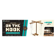 MinnARK 4-Player On The Hook Ring and String Party Game, Wooden Construction, Includes Scoring Pegs and Plastic Cups, MAS-4RING