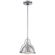 Minka Lavery 2252-77 1 Light Pendant in Chrome Finish w/ Metal Shade
