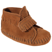 Minnetonka Moccasin Front Strap Booties - Brown - 5 Toddler