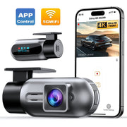 Odrey Q3 4K UHD Front Dash Cam, 170 Wide-Angle Lens, 5G WiFi with App Control, Night Vision with WDR, Loop Recording, G-Sensor, Supports up to 256GB Storage