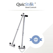 QuicStick Hand Controls, Thumb Controlled Drive Assist, Portable Aluminum Hand Controls for Disabled Driving, Universal Fit, Black