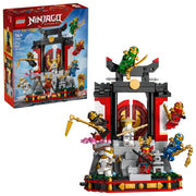 LEGO Ninjago Ninja Character Display 15th Anniversary Building Toy with Monastery, Elemental Master of Lightning, 8 Minifigures, 447 Pieces, 71866