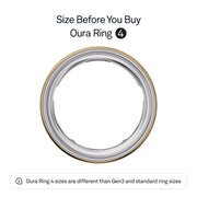 Oura Ring 4 Smart Ring, Advanced Health Tracking, All-Titanium, Gold, Size 9, Bluetooth JZ90-54216-09