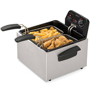 Presto 05466 Stainless Steel Dual Basket Pro Fry Immersion Element Deep Fryer
