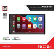 Dual Electronics XDCPA73W 7 Inch Car Stereo Head Unit Double DIN Wired and Wireless Apple Car Play Android Auto with Bluetooth