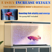 Tawatiler Submersible LED Aquarium Light, 9.3 Inch Fish Tank Light with Nano Bubble Stone, 16 Million Colors, 12 Dynamic Effects, Music Sync, App Remote Control, On/Off Timer