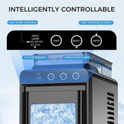 Havato Countertop Ice Maker, Portable Bullet Ice Machine, Adjustable Ice Cube Size, 26 lb Daily Output, Self-Cleaning, Quiet Operation, Black, 12u-1