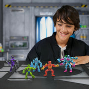 Moose Toys MrBeast Lab Hybrids Mega Pack, 5 Mix & Match Action Figures, Mega Torso Panther, Color Reveal, 4 in, 10-Point Articulation