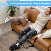 CATGOOD Leg Massager with Heat, Air Compression for Thigh and Leg, 3 Massage Modes, Adjustable Intensity, Muscle Pain Relief, Circulation Improvement, HG0388-BW