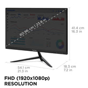ViewSonic VX2428A 24 Inch IPS Full HD Gaming Monitor, 180Hz Refresh Rate, 0.5ms Response Time, FreeSync Premium, HDR10, Flicker-Free, Blue Light Filter, HDMI 1.4 and DisplayPort