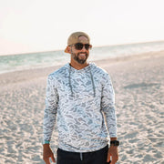 BURLEBO Performance Hoodie - White Camo - XL