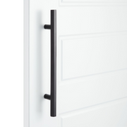 Signature Hardware SH552108BLK EH6561DP.12.BLK - Khoit Single Door Pull - Brass - CTC 12