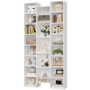 Homfa FPB-057 21-Cube Wood Bookcases with Adjustable Shelves, White