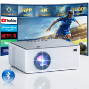 Losei M7 Projector, Native Full HD with 4K Support, 16000 Lumens Brightness, HiFi Stereo Speakers, Dual-Band WiFi 6, 4-Point Keystone Correction, 300-Inch Display