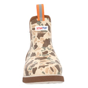 Xtratuf Men's Ankle Deck Sport Rubber Boots, Lightweight BioLite EVA Foam, Waterproof, Slip-Resistant Outsole, Duck Camo, XADSMDCM