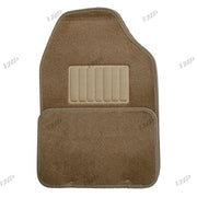 Make It Your Ride Universal Carpet Floor Mats 4-Piece Set Dark Tan Non-Slip Back Heel Pads IWCCCFMDT