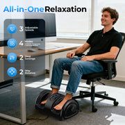 Anqdy Foot Rolling Massager Machine with Heated Therapy, Remote Control, Portable Design, Black