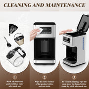 Havato 14-Cup Drip Coffee Maker, Stylish Compact Silver Coffee Machine with One-Click Operation, Energy Efficient, CM9451-ULZYP