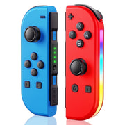 Hexamurby Wireless Game Controller for Switch, Dual Vibration, Motion Control, RGB Light, Red