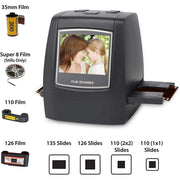 DIGITNOW M126 Film Scanner, 22MP Resolution, Converts 126KPK/135/110/Super 8 Films, Slides & Negatives