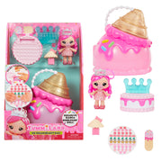 MGA Entertainment Yummiland Beauty Bag Playset with Exclusive Bianca Bubbglegum Doll, Real Nail Polish, Ice Cream Cone Carrying Case, Nail Stickers, Nail File, and Toe Separators