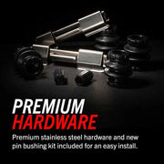 Power Stop Z23-154 Carbon Fiber Ceramic Rear Brake Pads with Installation Hardware, Low Dust, Fade Resistant