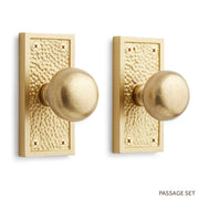 Signature Hardware SH552141SB Griggs Solid Brass Interior Door Set - Knob - Passage