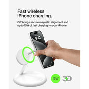 Belkin Wiz023ttwh 3-in-1 Wireless MagSafe Charging Stand, White