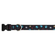 Top Paw Fashion Dog Collar, Adjustable Nylon, Black, Medium