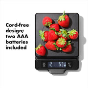 OXO Softworks Food Scale with Pull-Out Digital Display, 5 lb Capacity, Black